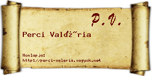 Perci Valéria névjegykártya